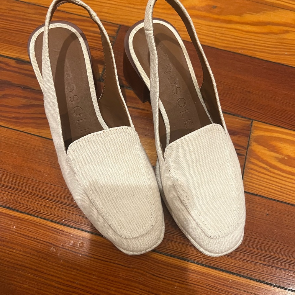 Aerosoles Cream Slingback Loafers